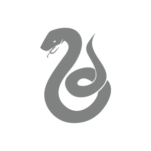 Yılan Araba Sticker 17x17 Cm Gri