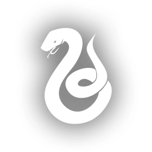 Yılan Araba Sticker 17x17 Cm Beyaz