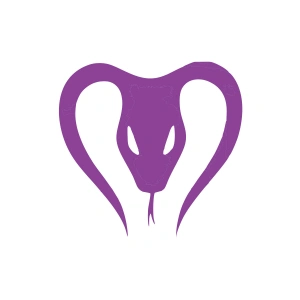 Yılan Araba Sticker 17x17 Cm Mor