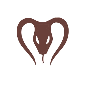 Yılan Araba Sticker 17x17 Cm Kahverengi