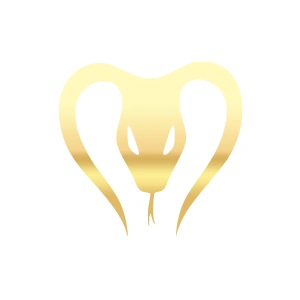 Yılan Araba Sticker 17x17 Cm Gold