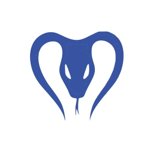 Yılan Araba Sticker 17x17 Cm Mavi