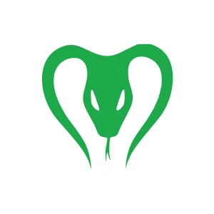 Yılan Araba Sticker 17x17 Cm Yeşil