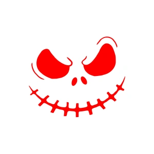 Korkunç Yüz Araba Stickeri 17x17 Cm Kırmızı