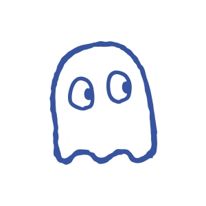 Sevimli Hayalet Araba Sticker 17x17 Cm Mavi