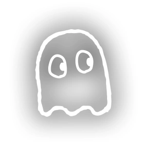 Sevimli Hayalet Araba Sticker 17x17 Cm Beyaz
