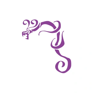 Ejderha Araba Sticker 17x17 Cm Mor