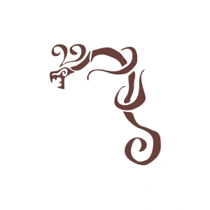 Ejderha Araba Sticker 17x17 Cm Kahverengi