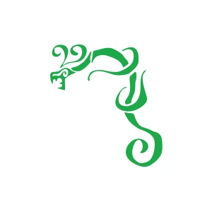 Ejderha Araba Sticker 17x17 Cm Yeşil