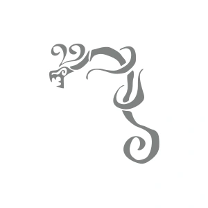 Ejderha Araba Sticker 17x17 Cm Gri