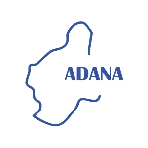 Adana Harita Araba Sticker 17x17 Cm Mavi