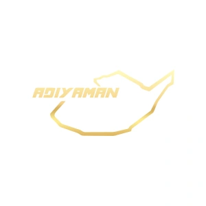 Adıyaman Harita Araba Sticker 17x17 Cm Gold