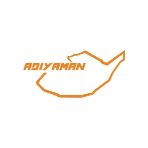 Adıyaman Harita Araba Sticker 17x17 Cm Turuncu