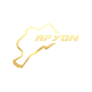 Afyon Harita Araba Sticker 17x17 Cm Gold