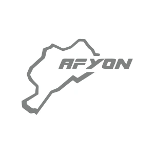 Afyon Harita Araba Sticker 17x17 Cm Gri