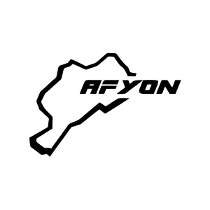 Afyon Harita Araba Sticker 17x17 Cm Siyah