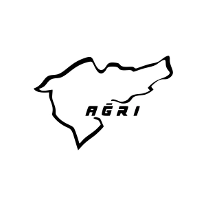 Ağrı Araba Sticker 17x17 Cm Siyah