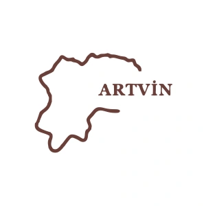 Artvin Harita Araba Sticker 17x17 Cm Kahverengi
