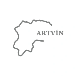 Artvin Harita Araba Sticker 17x17 Cm Gri