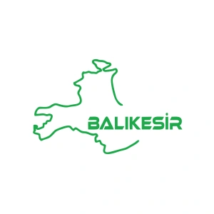 Balıkesir Harita Araba Sticker 17x17 Cm Yeşil