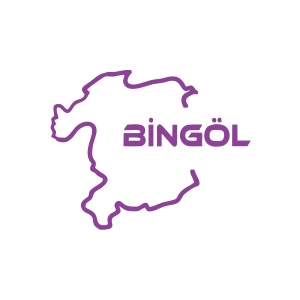 Bingöl Harita Araba Sticker 17x17 Cm Mor