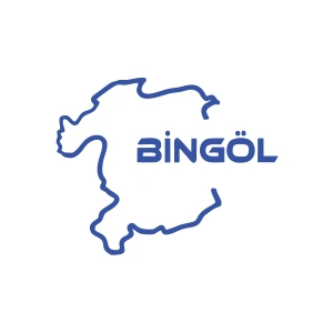 Bingöl Harita Araba Sticker 17x17 Cm Mavi