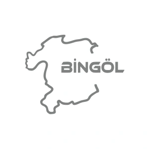 Bingöl Harita Araba Sticker 17x17 Cm Gri