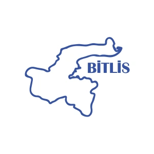 Bitlis Harita Araba Sticker 17x17 Cm Mavi