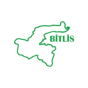 Bitlis Harita Araba Sticker 17x17 Cm Yeşil