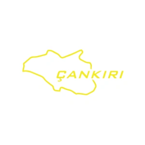 Çankırı Harita Araba Sticker 17x17 Cm Sarı