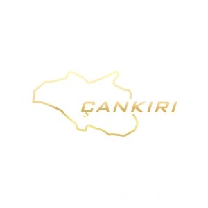 Çankırı Harita Araba Sticker 17x17 Cm Gold
