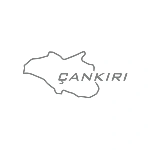 Çankırı Harita Araba Sticker 17x17 Cm Gri