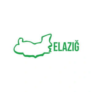 Elazığ Harita Araba Sticker 17x17 Cm Yeşil