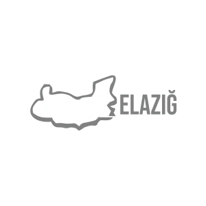 Elazığ Harita Araba Sticker 17x17 Cm Gri