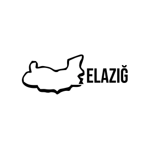 Elazığ Harita Araba Sticker 17x17 Cm Siyah
