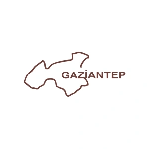 Gaziantep Harita Araba Sticker 17x17 Cm Kahverengi