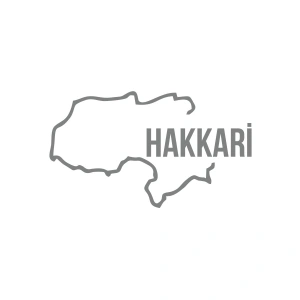 Hakkari Harita Araba Sticker 17x17 Cm Gri