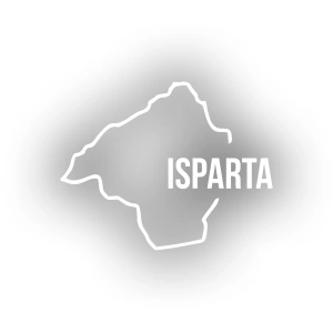 Isparta Harita Araba Sticker 17x17 Cm Beyaz
