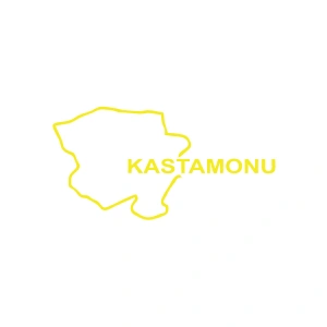 Kastamonu Harita Araba Sticker 17x17 Cm Sarı