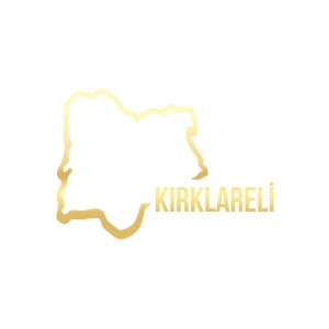Kırklareli Harita Araba Sticker 17x17 Cm Gold