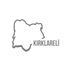 Kırklareli Harita Araba Sticker 17x17 Cm Gri