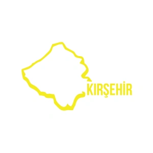 Kırşehir Harita Araba Sticker 17x17 Cm Sarı