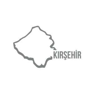 Kırşehir Harita Araba Sticker 17x17 Cm Gri