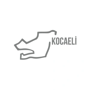Kocaeli Harita Araba Sticker 17x17 Cm Gri