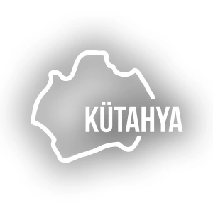 Kütahya Harita Araba Sticker 17x17 Cm Beyaz