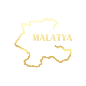 Malatya Harita Araba Sticker 17x17 Cm Gold