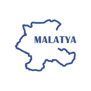 Malatya Harita Araba Sticker 17x17 Cm Mavi