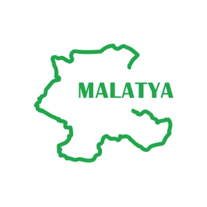 Malatya Harita Araba Sticker 17x17 Cm Yeşil