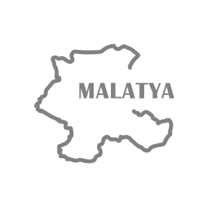 Malatya Harita Araba Sticker 17x17 Cm Gri