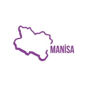 Manisa Harita Araba Sticker 17x17 Cm Mor